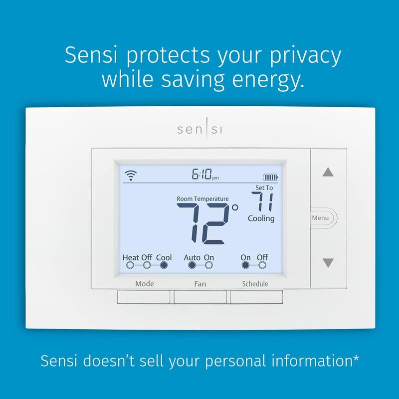 Emerson Sensi Smart Thermostat, 100 Years Of Expertise, Wi-Fi, Data Privacy, Programmable, Easy DIY Install, Works With Alexa, Energy Star Certified, Mobile App, ST55 - Image 2